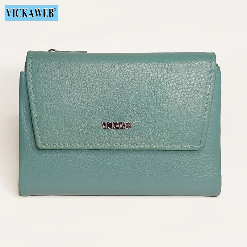 VICKAWEB Magnetic Wallet Women Short Genuine Leather Wallets Fashion Alligator Hasp Wallet Female Small Woman Wallets And Purses