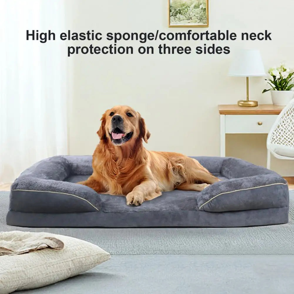 Orthopedic Large Dog Bed Sofa Dog Rest Sleep Bolster Nest With Removable Cover Washable Cotton Filling Soft Pet Couch