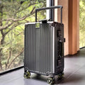 Aluminum Frame Wide Handlebar Rolling Luggage with Colorful Silent Spinner Wheels and TSA Lock Large Capacity Trolley Suitcase
