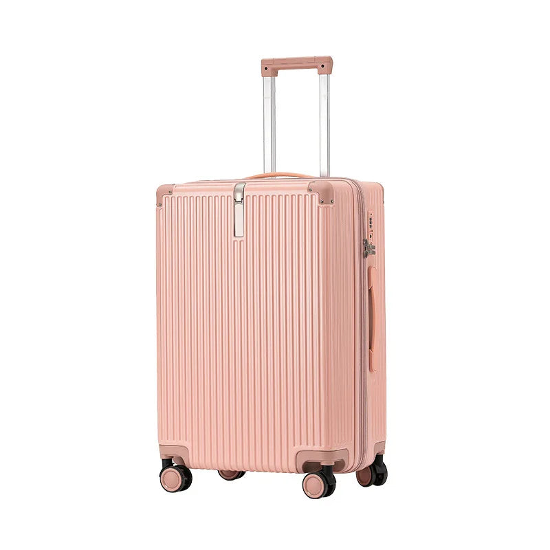 sushimu Suitcase Wide Handle Travel Suitcase Men 20 24 26 Carry-On Luggage Women PC  Trolley Case Can expand capacity