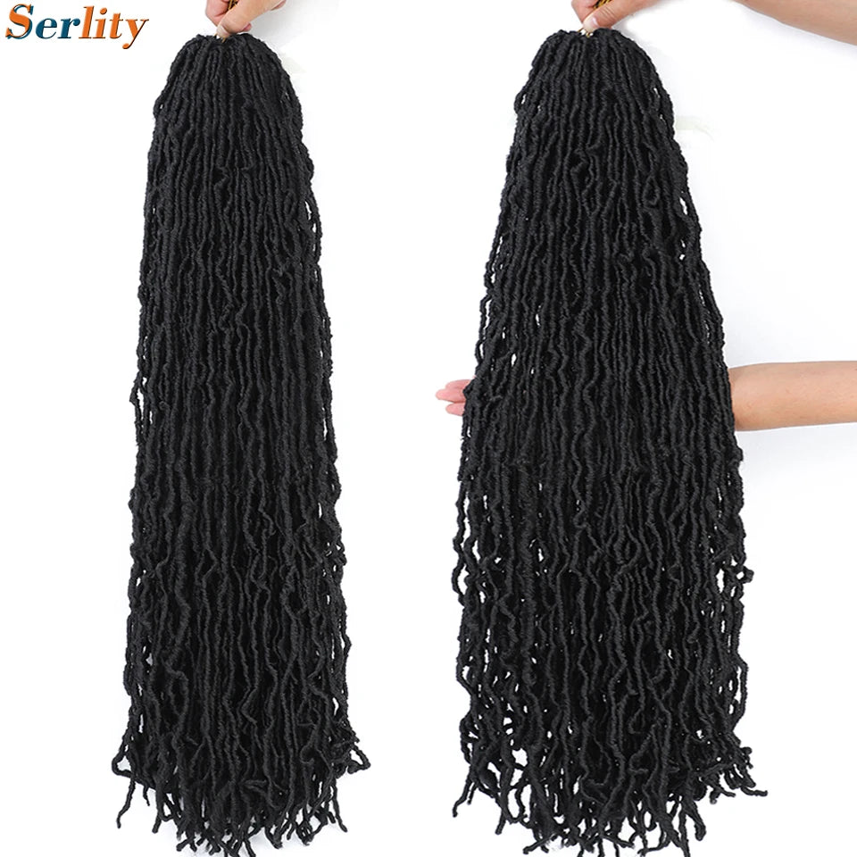 Serlity Faux Locs Extensions — 36"/24"/18" Soft Goddess Dreadlocks Crochet Hair