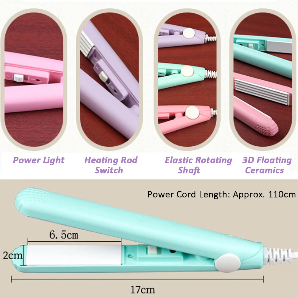2024 Best Sell Mini Hair Curler Fluffy Splint Flat Iron Curling Corrugated Plate Pro Electric Hair Crimper For All Hair Lengths