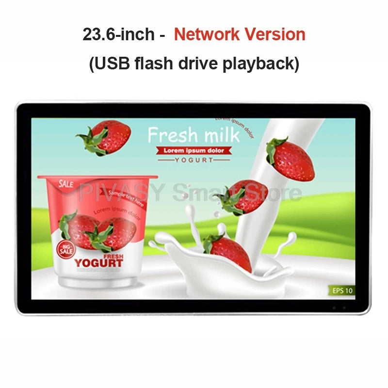 Wall-mounted HD Screen TV 21-27 Inch Advertising Device Display Monitor for Office Business Commercial publicity economic LCD
