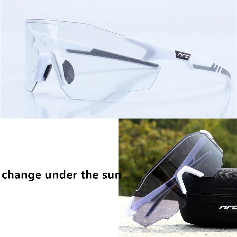 NRC Men Cycling Sunglasses UV400 TR90 Sports Bicycle Glasses MTB Mountain Bike Fishing Hiking Riding Eyewear for Women sport