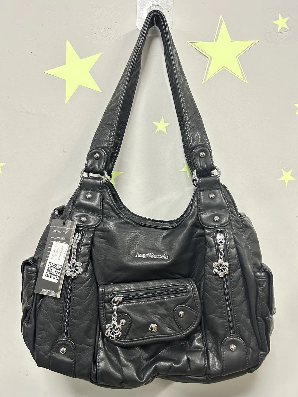 Bag Women Handbags Satchel Top-handle Soft PU Shoulder Bag Fashion Vintage Pack Multi-pockets Dinner Hobos Bag Wellet