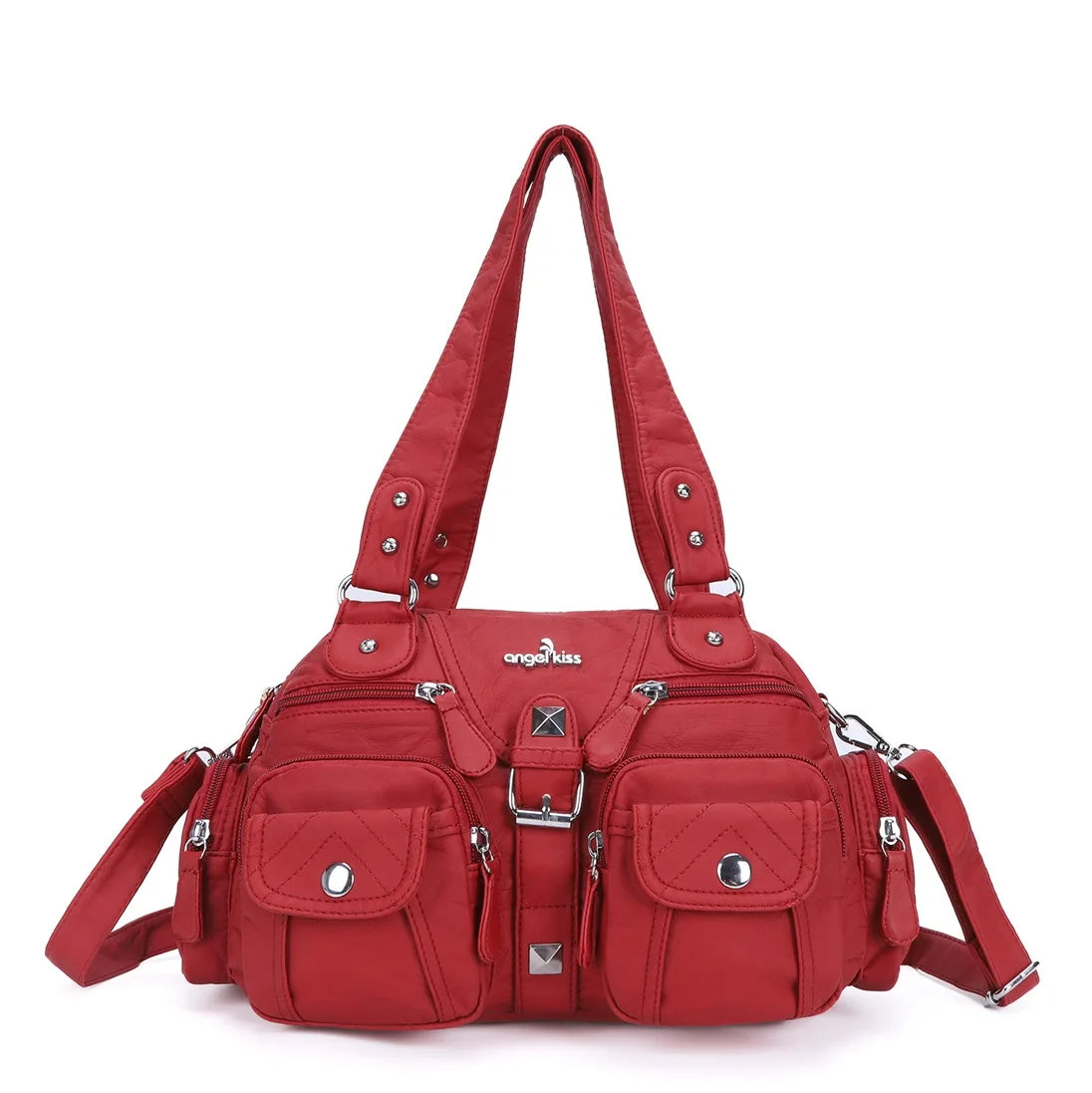 Angel kiss Women Handbags Satchel Top-handle Handbag PU Shoulder Bag Dumpling Pack Give Gifts Shoulder Bags Phone Money Pack