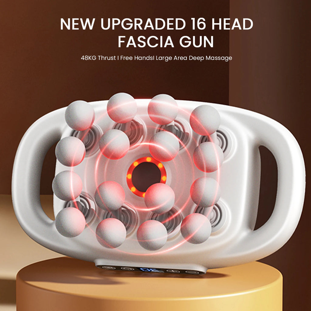 8/16 Head Massage Gun Set with 30 Intensities Full Body Electric Muscle Massager Percussion Massager for Legs Back Arms Waist