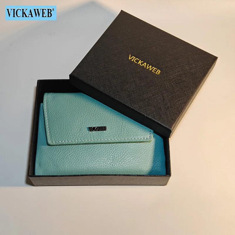VICKAWEB Magnetic Wallet Women Short Genuine Leather Wallets Fashion Alligator Hasp Wallet Female Small Woman Wallets And Purses