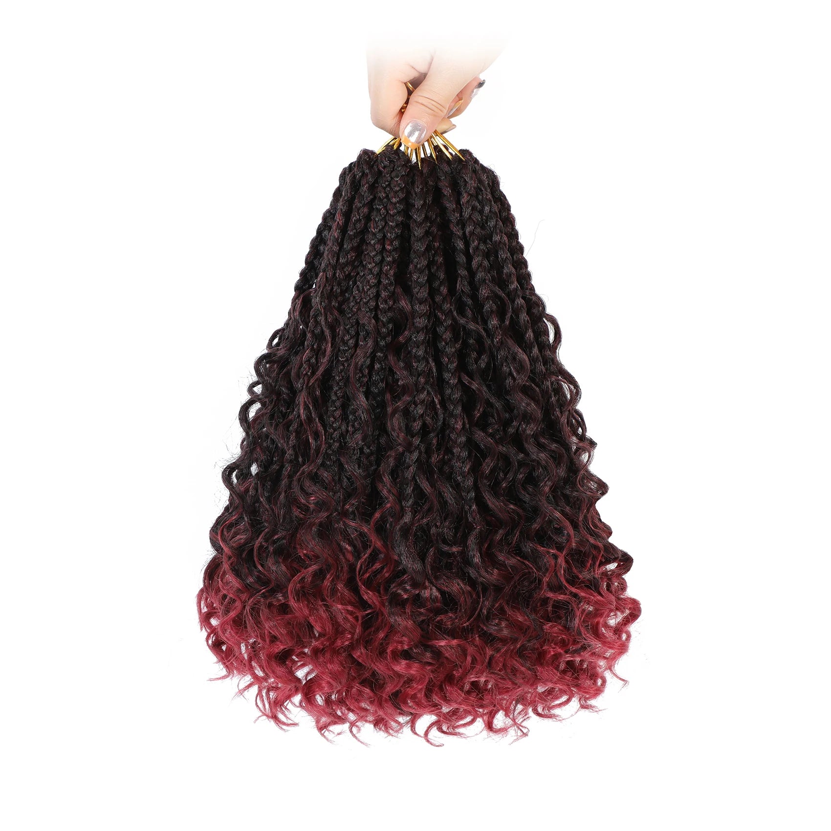 Synthetic Goddess Box Braids Crochet Hair For Black Women Box Braids with Curly Ends