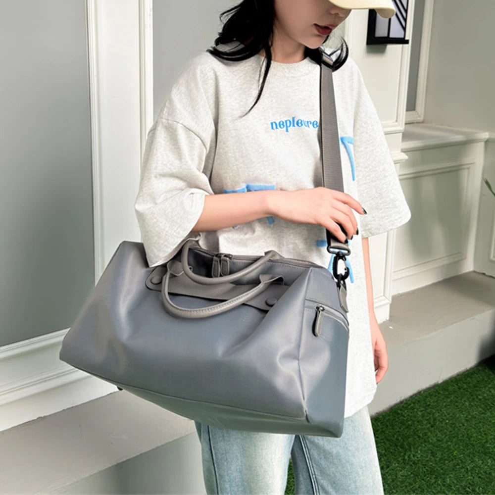 Travel Duffle Large Capacity Handbag Custom Name Canvas Business Trip Storage Bag Personalized Crossbody Bag Luggage Tote Bag