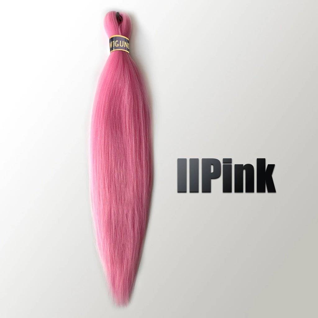 EZ Pre-stretched Braiding Hair Ombre Professional Easy Crochet Braid Hair 26 Inch 90g Hot Water Setting Synthetic Crochet Hair