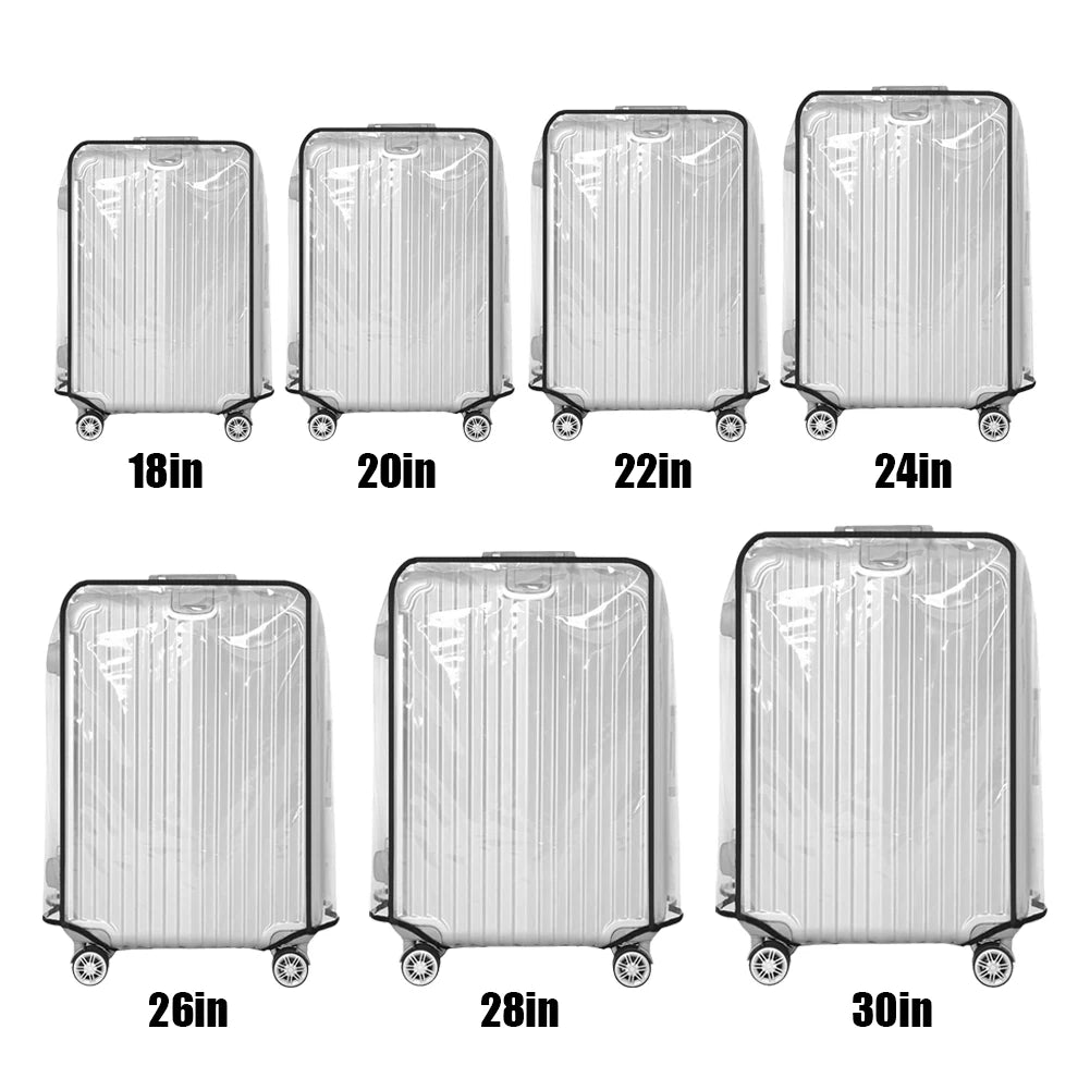 18-30inch Luggage Cover Waterproof Protective Suitcase Cover Trolley Covers PVC Travel Luggage Protector Travel Accessory