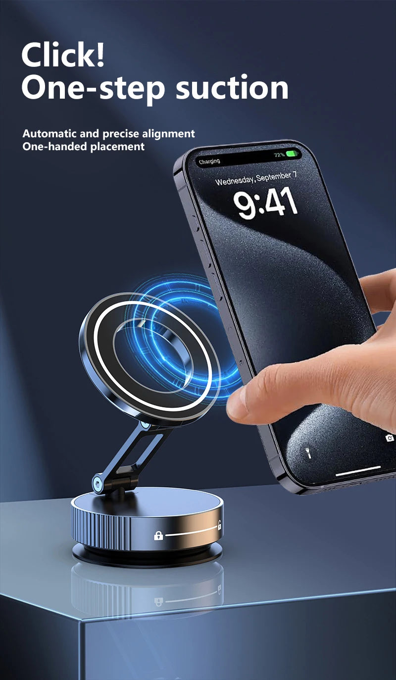 Xiaomi Super Strong Magnetic Phone Holder Foldable Design 360° Adjustable Vacuum Car Mount For Car Desk Bathroom Phone Holder