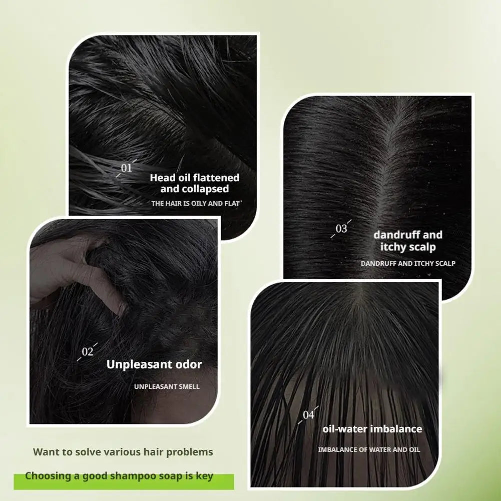 Natural Herbal Shampoo Soap Usman Grass Handmade Soap Hair Nourishing, Oil Control, Refreshing, Fluffy and Soothing Hair Care