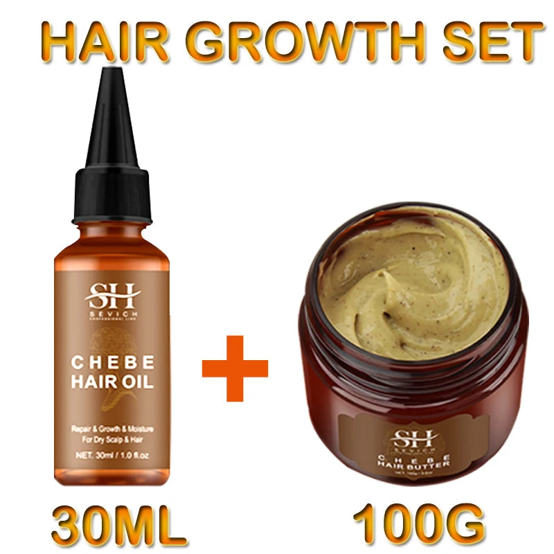 Sevich Chebe Fast Hair Growth Set — Oil 30ml + Mask 100g (Anti-Breakage & Traction Care)