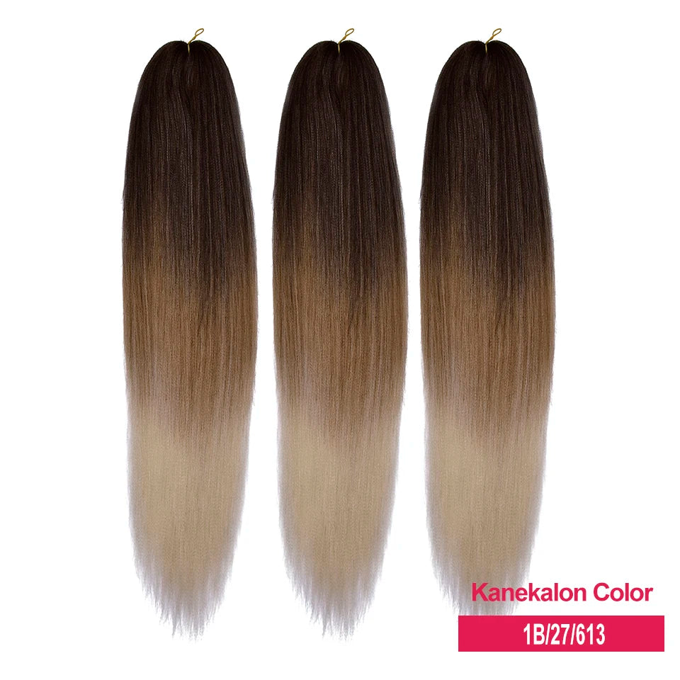 MISS ROLA Synthetic Kanekalon Hair 3 PCS  Jumbo Braids 22 Inches 60g Yaki Straight Hair Extension Pre Stretched Wholesale