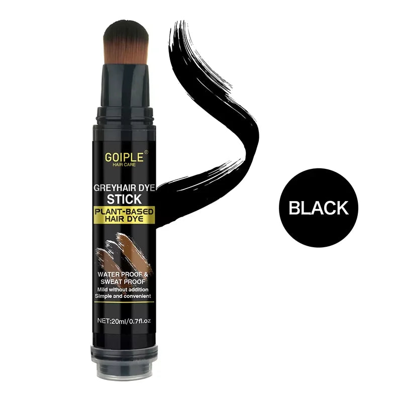 GOIPLE Gray Hair Dye Stick for Men & Women Cover Gray Hair Root Touch Up Temporary Coloring Disposable Plant-Based Hair Dye Pen