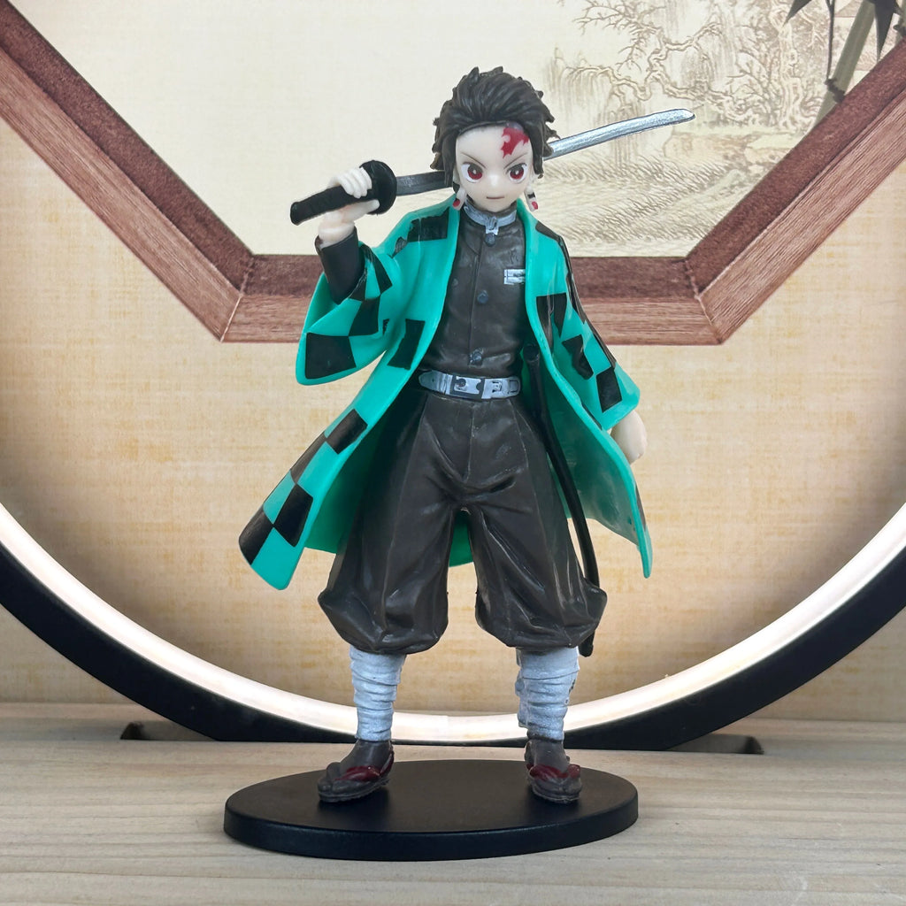 Anime Figure Demon Slayer Figures Kimetsu No Yaiba Doll Tanjiro Nezuko Zenitsu Figurine Inosuke Warrior Action Figure Model Toys