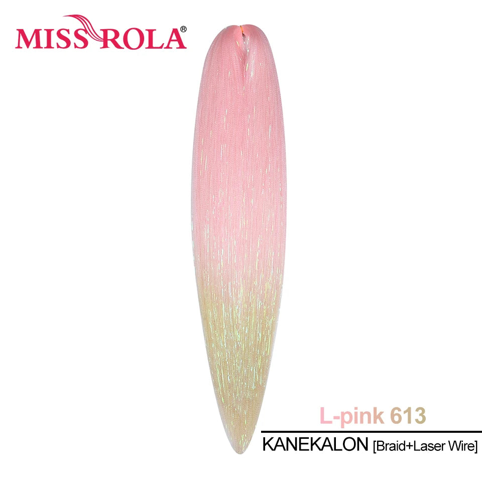 Miss Rola Synthetic 22 Inch 60G Kanekalon Hair Tinsel Wire Jumbo Braid Yaki Straight Hair Extension Twist Braid Bulk Wholesale