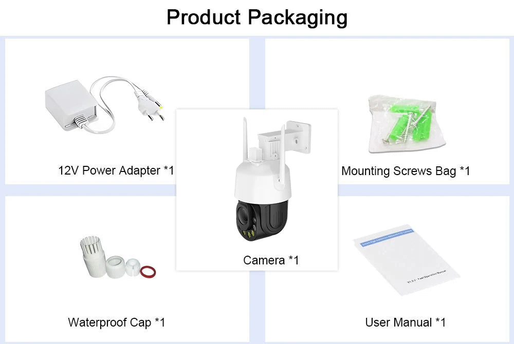 50X 30X Optical Zoom 5MP PTZ Security Camera Outdoor Waterproof Wifi PTZ IP Camera Color Night Vision CCTV Human Detection ICSEE