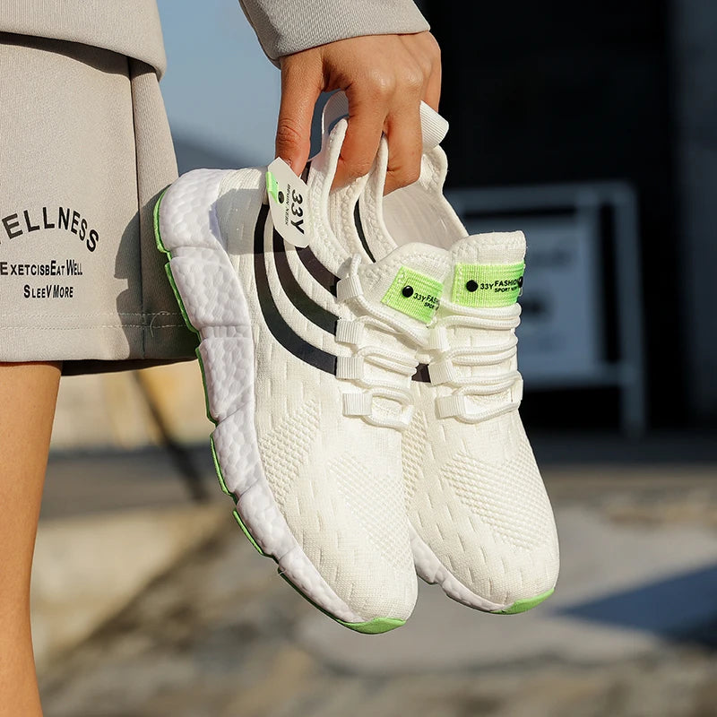 Men Casual Sport Shoes Breathable Lightweight Sneakers Outdoor Mesh Black Running Shoes Athletic Jogging Tenis Walking Shoes