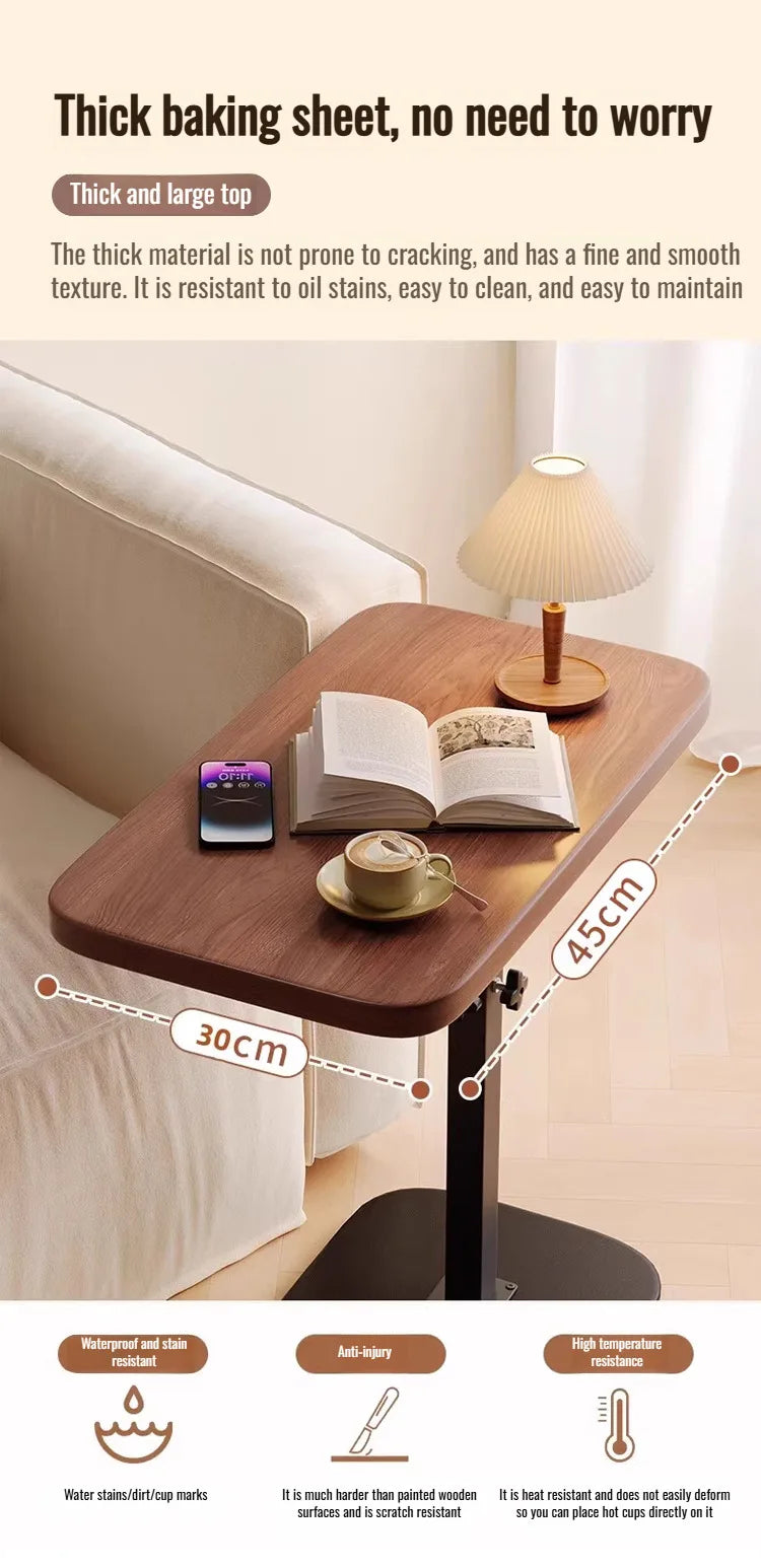 Liftable coffee table living room sofa side table rotating foldable desktop home bedside storage adjustable height shelf
