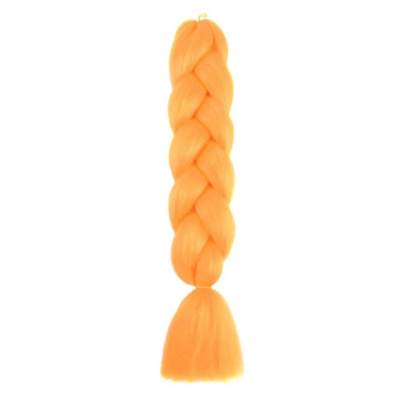 24Inch Synthetic Long Straight Yaki Braids Hair Ombre Braiding Hair Jumbo Rainbow Braid Hair Extension for Women DIY Hair