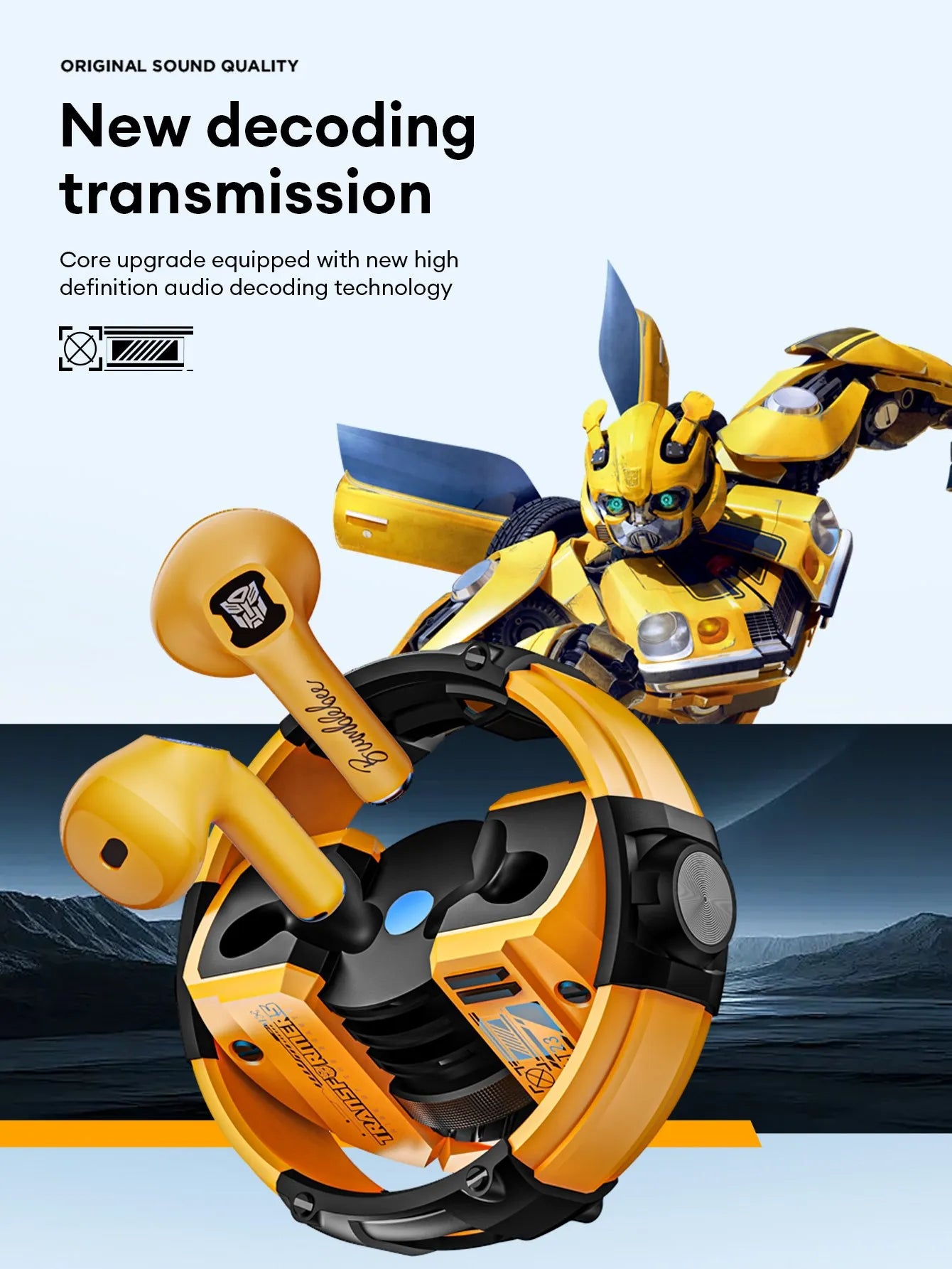 TRANSFORMERS TF-T23 TWS Earbuds — Bluetooth 5.4 Gaming Earphones