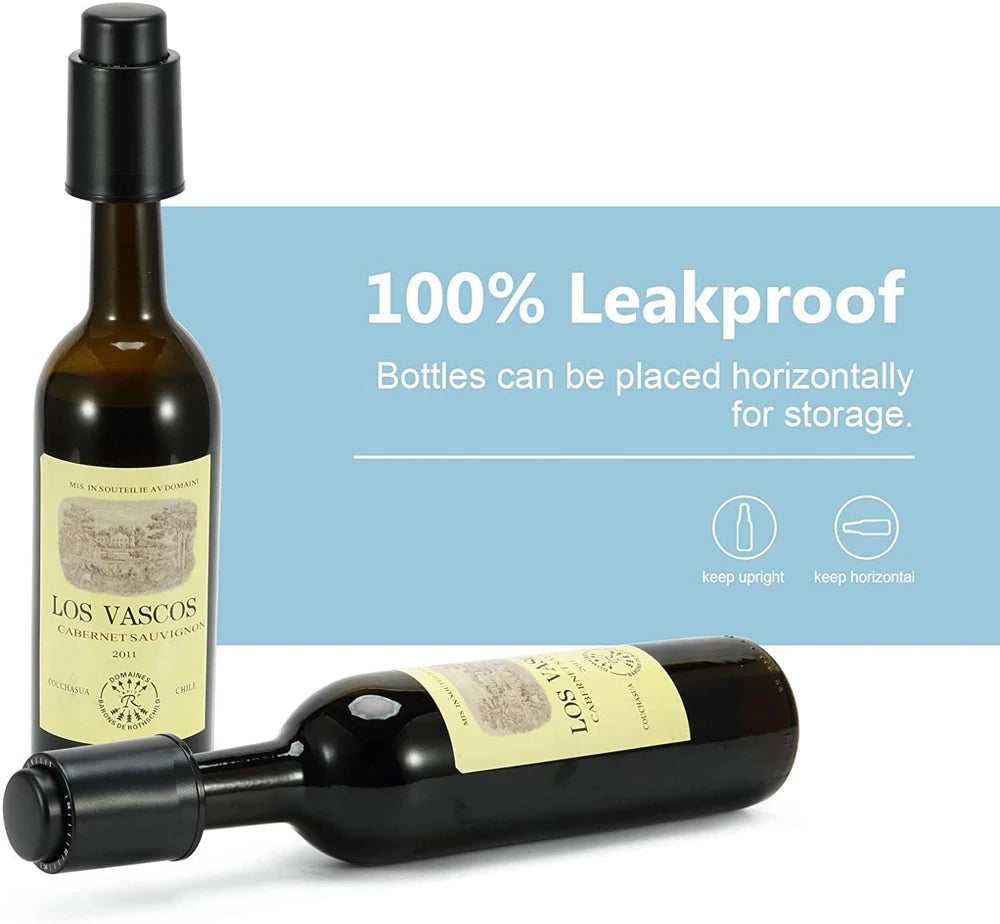 Vacuum Wine Bottle Stopper Sealed Storage Vacuum Memory Wine Stopper Push Style Bar Tools Barware Reusable Wine Cork