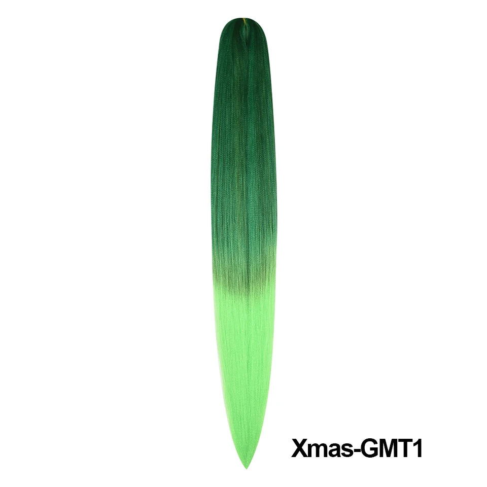 Miss Rola Synthetic New Christmas Colors Kanekalon HairJumbo Braid Yaki Straight Hair Extension Twist Braid Bulk Wholesale