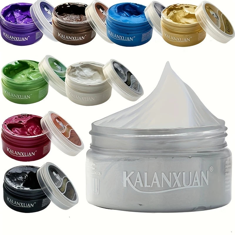 9-Color Temporary Hair Color Wax &Hair Styling Paste,Disposable Colorful Hair Dye Cream for Unisex Adult for Hair Coloring Style