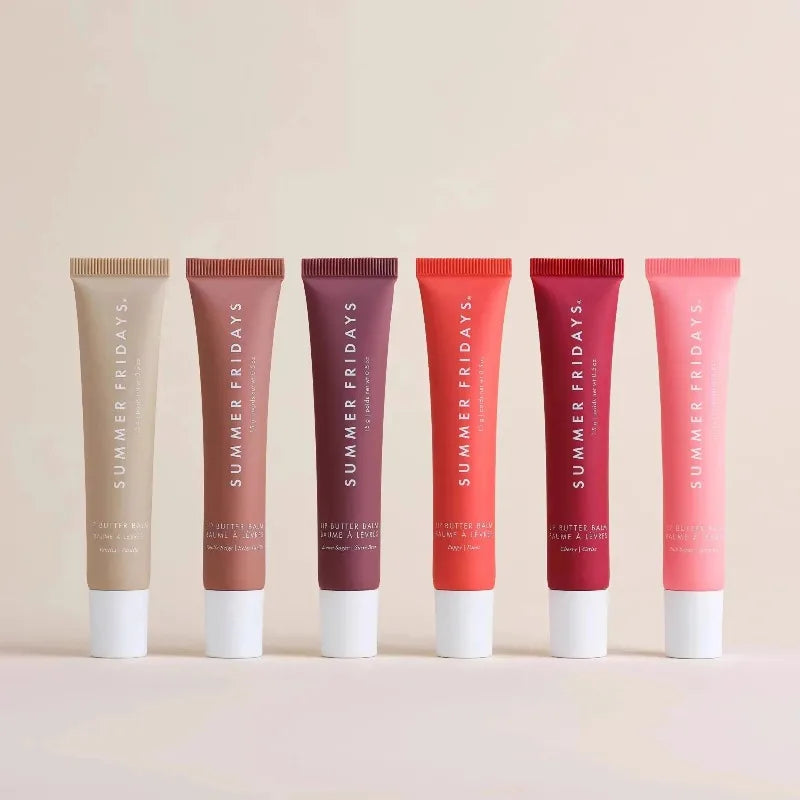 Summer Fridays Lip Balm Gloss — Moisturizing Mirror-Shine Lip Oil (Vanilla • Pink Sugar • Coffee Cake • Clear)