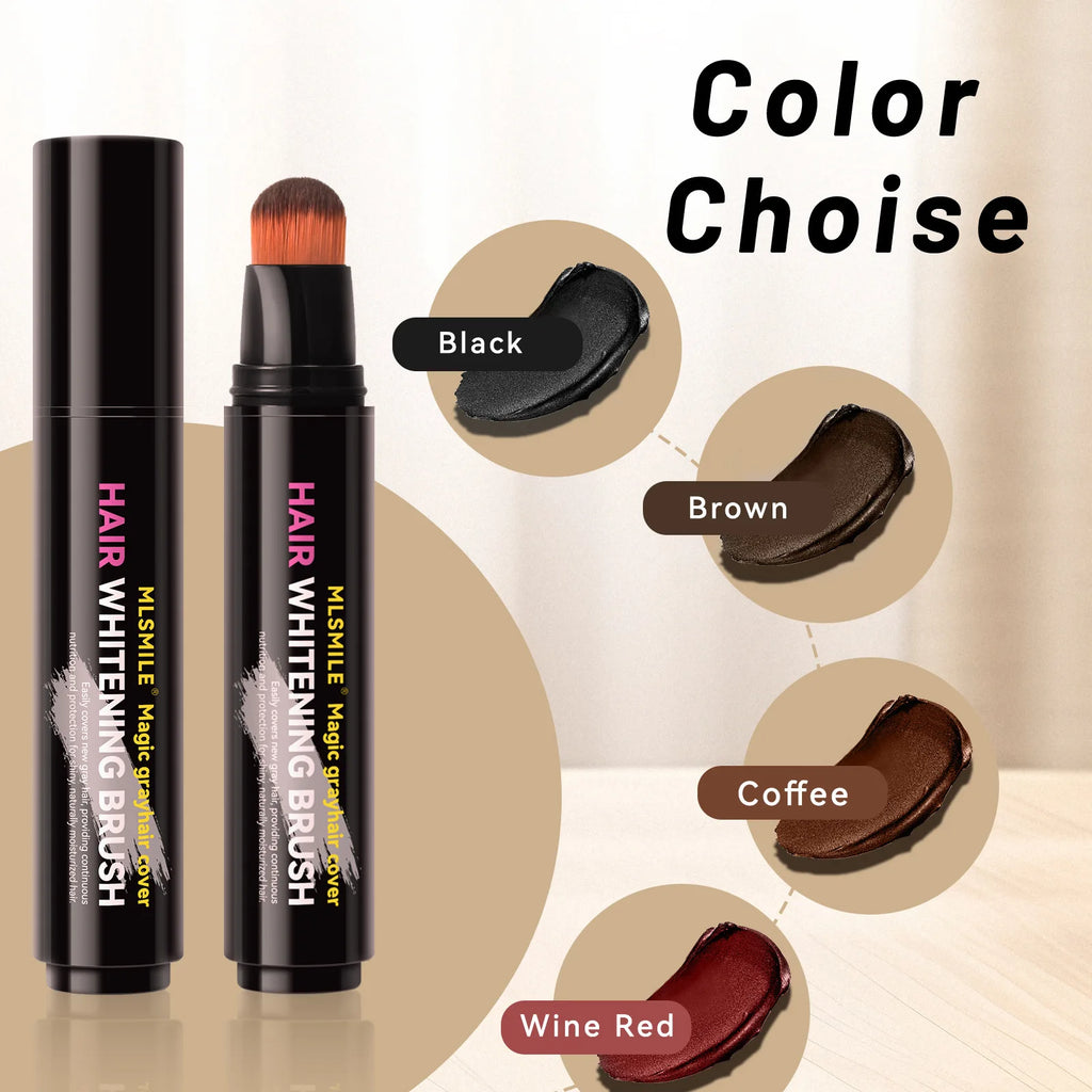 Hair Dye Pen Hair Root Touch Up Black Brown Hair Color Stick Disposable Hair Dye Cream Brush Easy To Carry Magic Stick