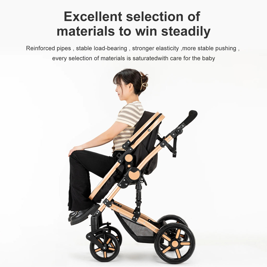 Baby Stroller 2 In 1 Baby Car Baby Pushchair Baby Carriage Baby Two Light Buggies Stroller  Portable Foldable Multifunctional