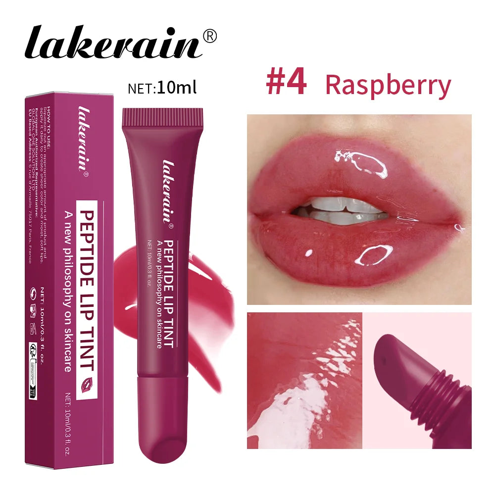 Lakerain Peptide Lip Tint — Fragrance-Free Tinted Lip Serum Gloss (10 ml)
