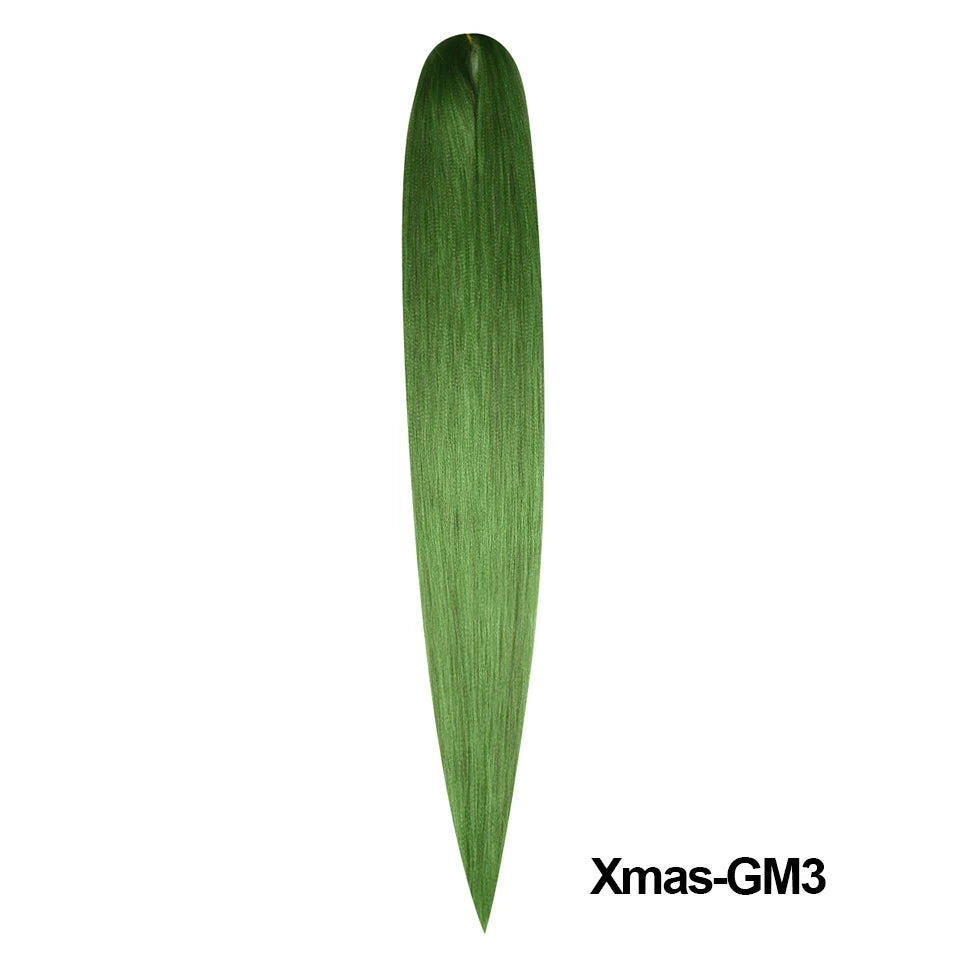 Miss Rola Synthetic New Christmas Colors Kanekalon HairJumbo Braid Yaki Straight Hair Extension Twist Braid Bulk Wholesale