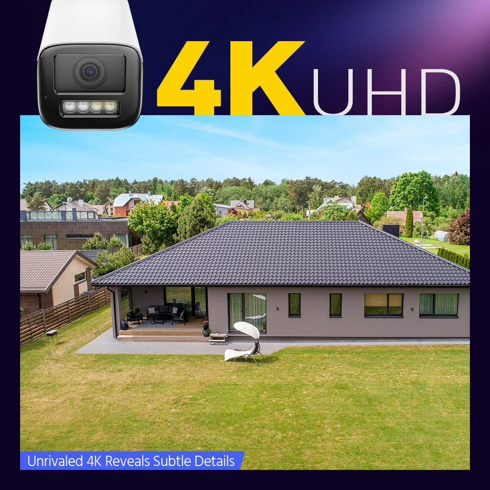 ANNKE H.265+ 4K Ultra HD IP Camera 4X Optical Zoom Dome Camera Home 8MP Night Vision Security Camera 2.8mm poe camera outdoor 4k