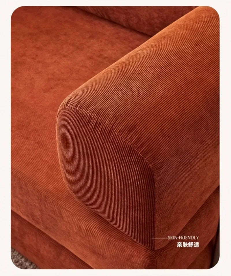 2025 New Elegant Italian Compressed Sofa Minimalist Retro Corduroy Sofa Bed Foldable Washable Customizable for Living Room
