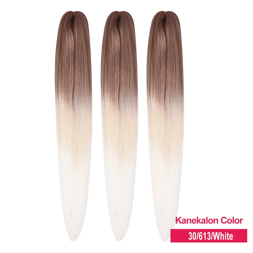 MISS ROLA Synthetic Kanekalon Hair 3 PCS  Jumbo Braids 22 Inches 60g Yaki Straight Hair Extension Pre Stretched Wholesale