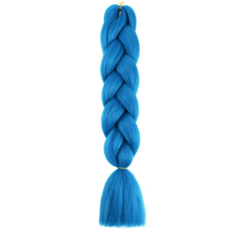 24Inch Synthetic Long Straight Yaki Braids Hair Ombre Braiding Hair Jumbo Rainbow Braid Hair Extension for Women DIY Hair