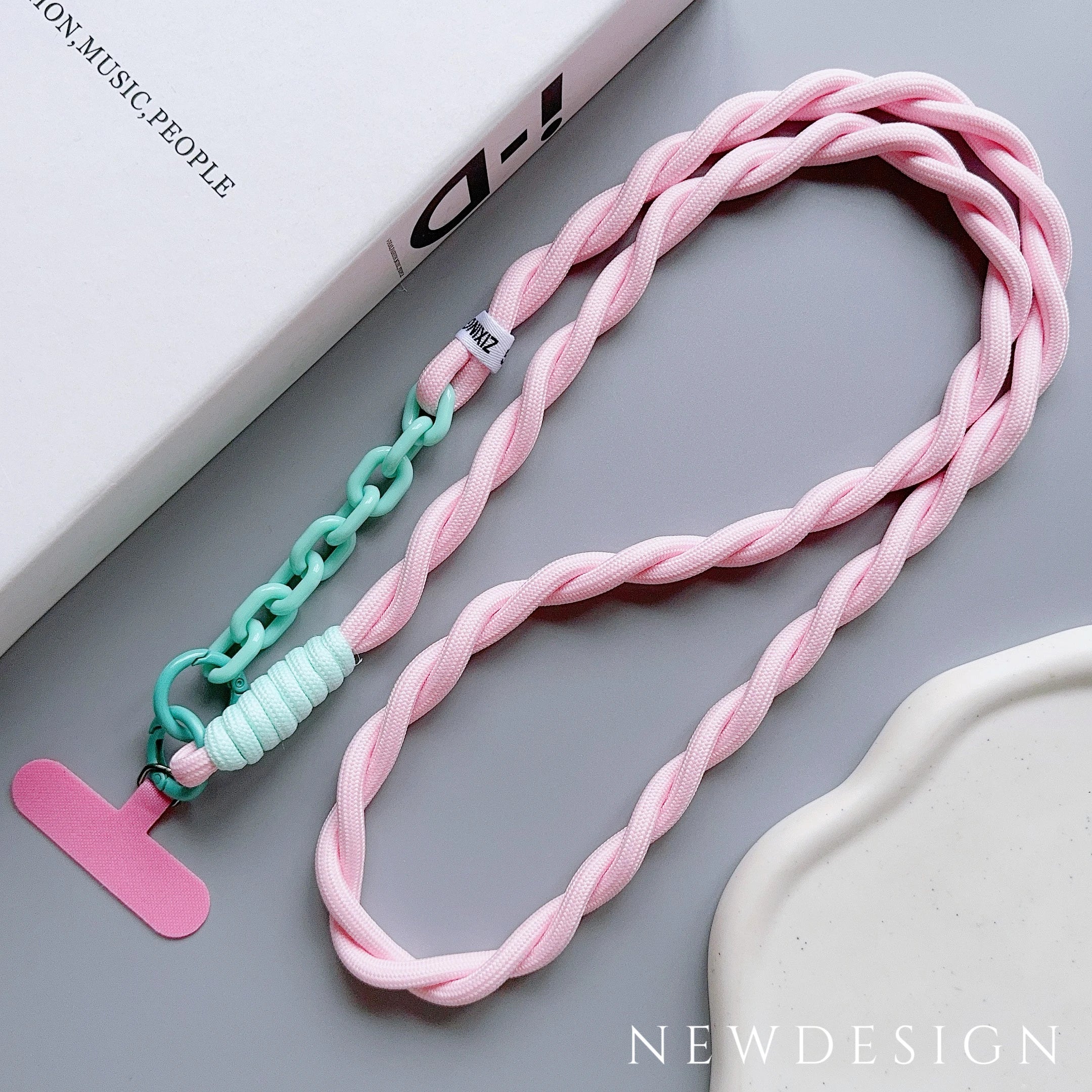 Cute Phone Lanyard Diameter Outdoor Universal Case Acrylic Crossbody Shoulder Card Neck Cord Clip Hang Anti-lost Wrist Strap