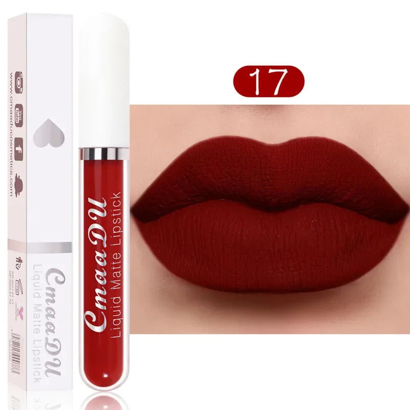 6 Colors/Set Fashion Matte Lip Gloss Sets Natural Moisturize Waterproof Lasting Velvet Sexy Red Liquid Lipstick Beauty Cosmetic