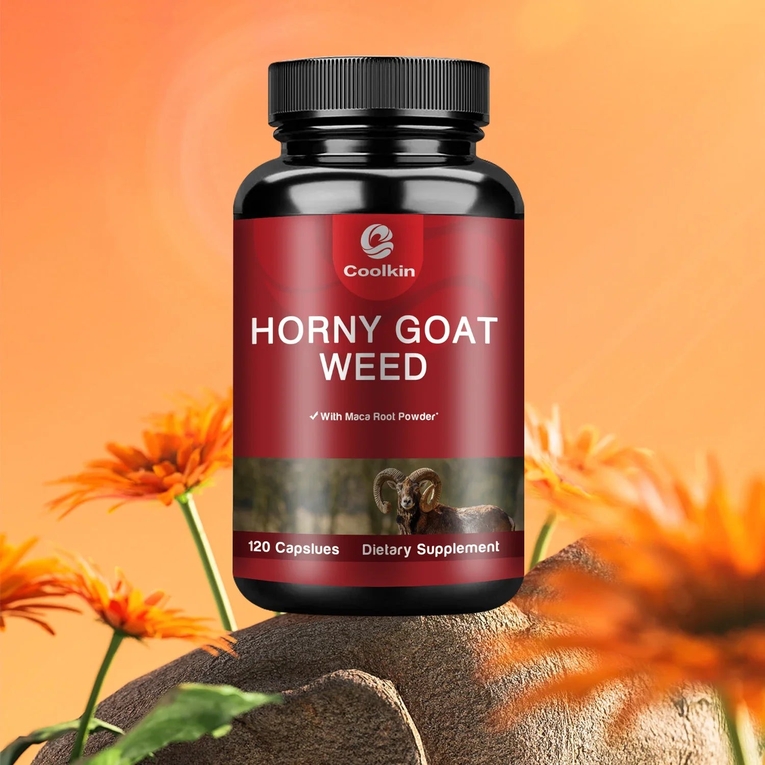 Airboy Horny Goat Weed Capsules – With Tongkat Ali, Maca & L-Arginine | Boosts Energy, Stamina & Male Performance (120 Capsules)