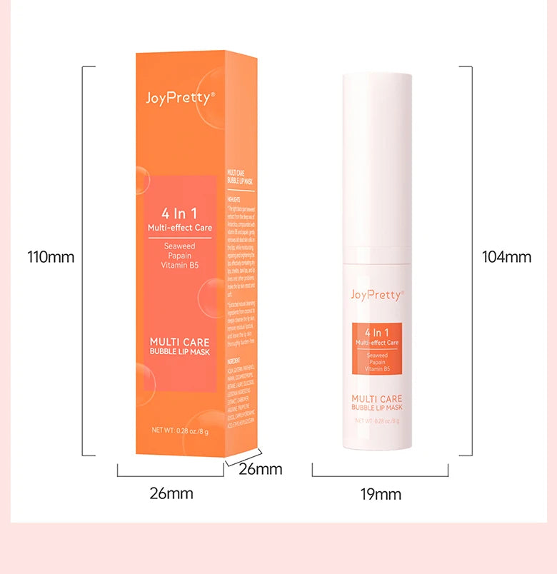JoyPretty Bubble Lip Balm Lightening Dark Lip Mask Gloss Oil Makeup Exfoliating Clean Moisturizer Beauty Health Lip Care Product