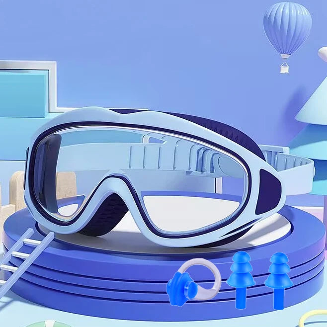 Children’s Silicone Swimming Goggles — Anti-Leak, Soft Frame, Comfort Fit for Girls (Pink)