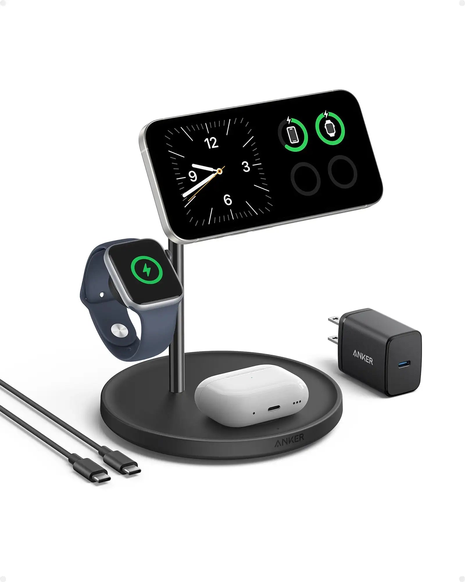 Anker MagGo Wireless Charging Station (3-in-1 Stand, A25M3)