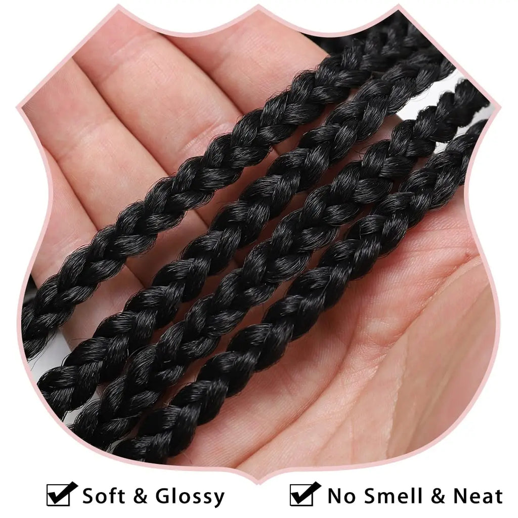 30inch Crochet Box Braids Hair pre looped Goddess Box Braids Crochet Braiding Hair 1/5/7 Packs Crochet Box Braids Synthetic Hair