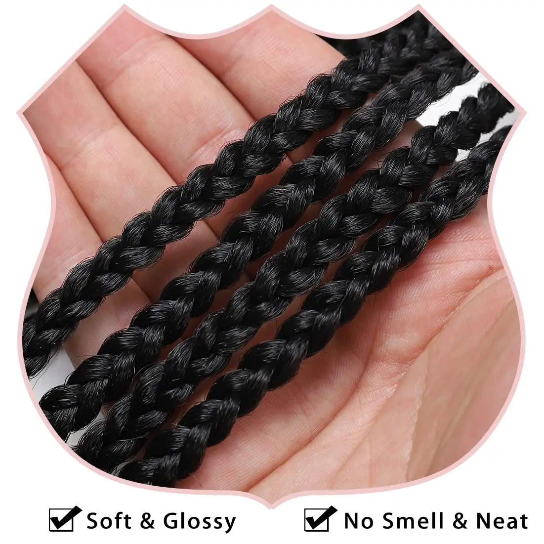 30inch Crochet Box Braids Hair pre looped Goddess Box Braids Crochet Braiding Hair 1/5/7 Packs Crochet Box Braids Synthetic Hair