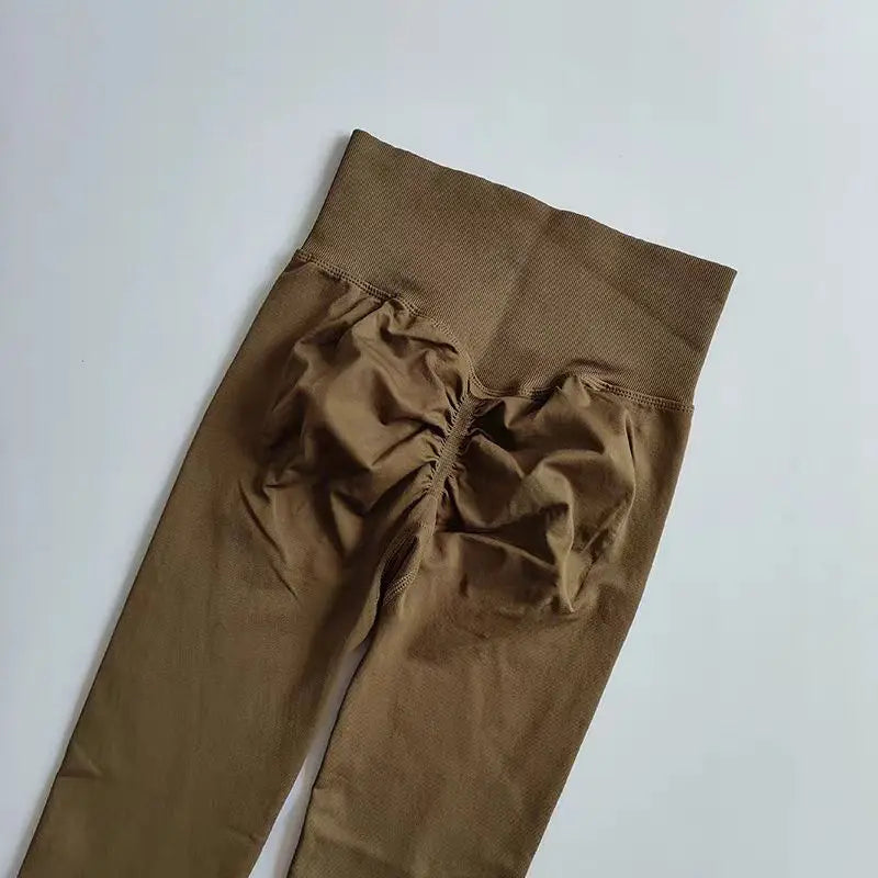 Seamless High-Waist Yoga Leggings – Push-Up Hip Lift Fit