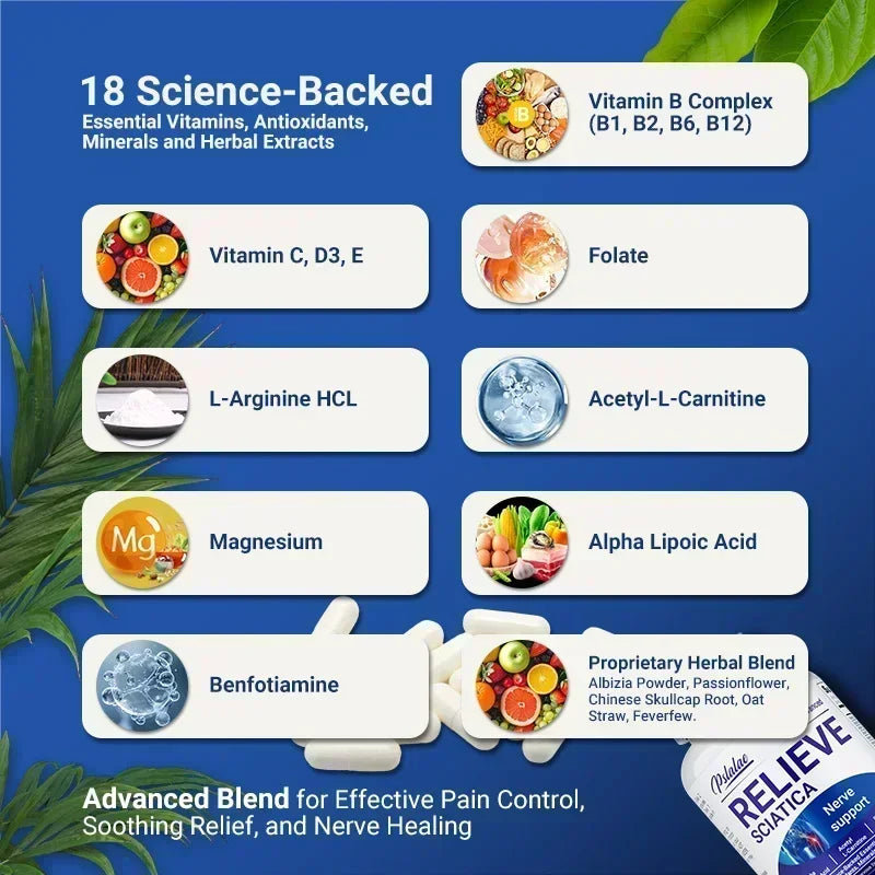 Xemenry Nerve Comfort & Sciatic Pathway Support — 120 Capsules